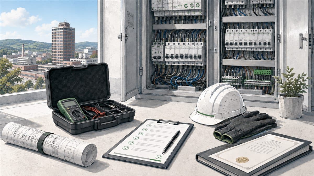 Elektrický rozvaděč a vybavení pro kontrolu technického zařízení
